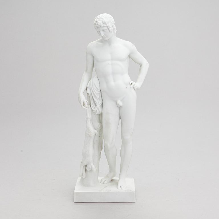 Bertel Thorvaldsen, efter. skulptur, "Adonis", Bing & Gröndahl, Danmark.