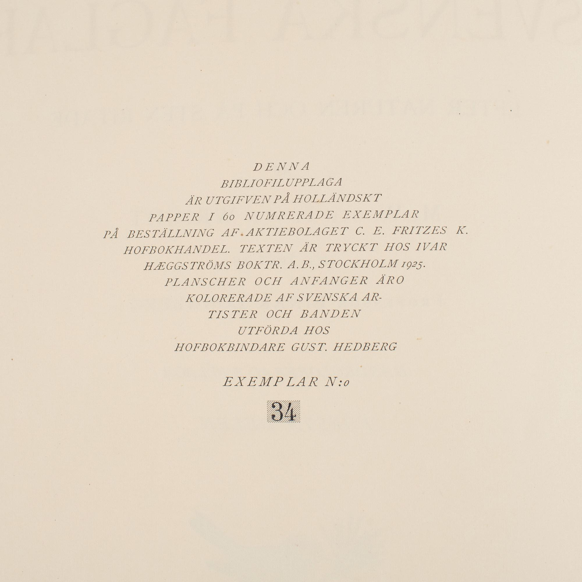 Bibliofilupplagan av von Wright: Svenska fåglar.