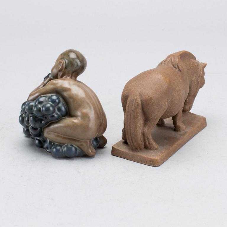 TWO BING O GRÖNDAHL FIGURINES BY KAI NIELSEN AND K OTTO.