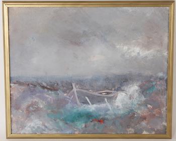 KAI NIELSEN, 2 st, olja på pannå, sign.