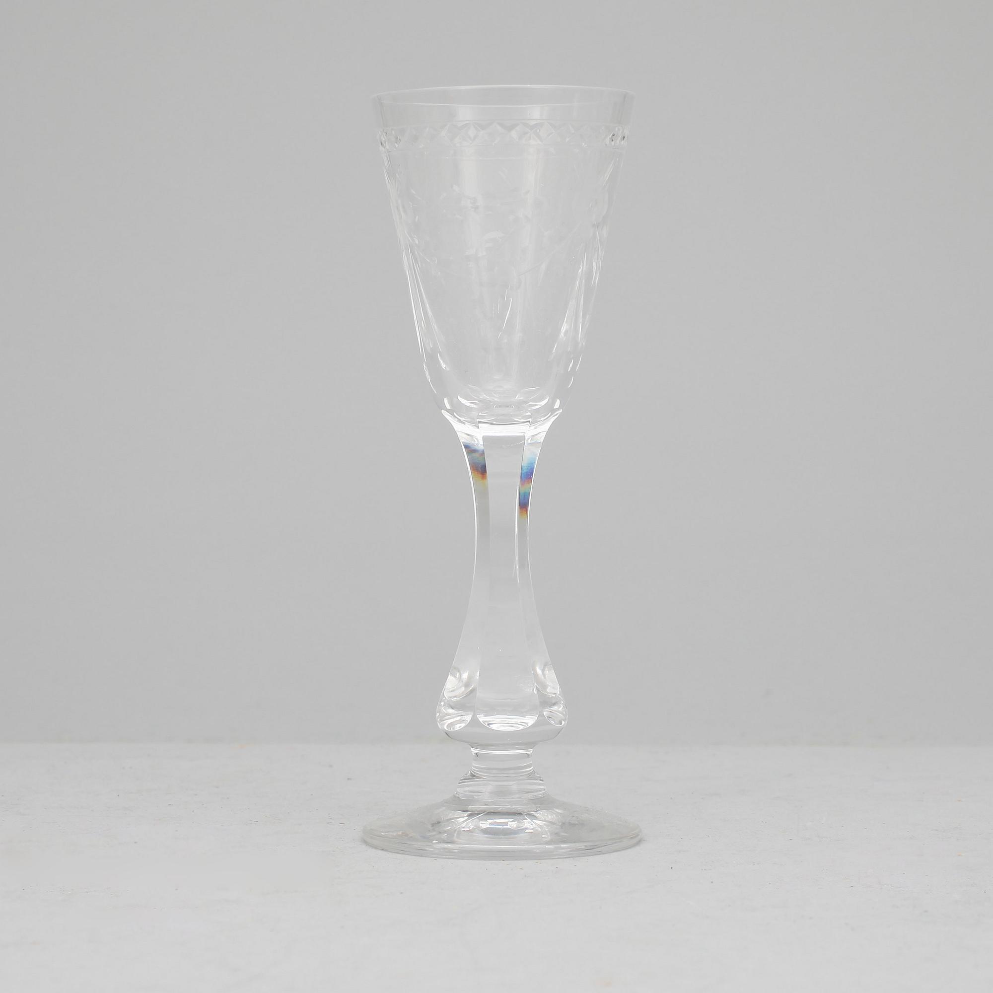 SHERRYGLAS och SNAPSGLAS, 23 st, "MacGuirlang", Fritz Kallenberg, Boda.