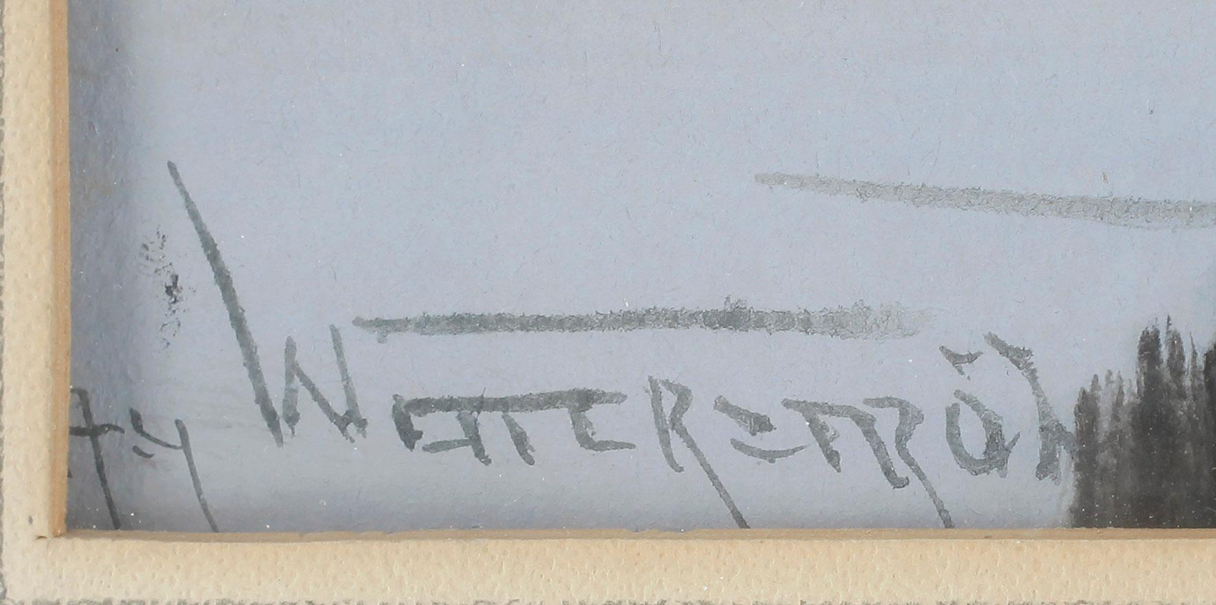 ALFRED WETTERSTRÖM, 2 st gouacher, signerade, en daterad -19?.