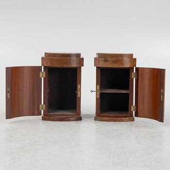 A pair of Empire style wall cabinets, around the year 1900.