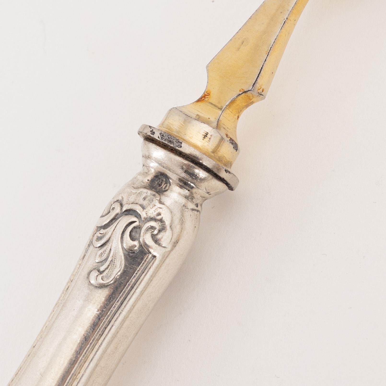 8+8 German silver fish cutlery, early 20th century.