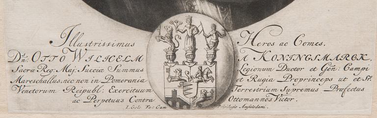 A COPPER ENGRAVING, 17th Century.