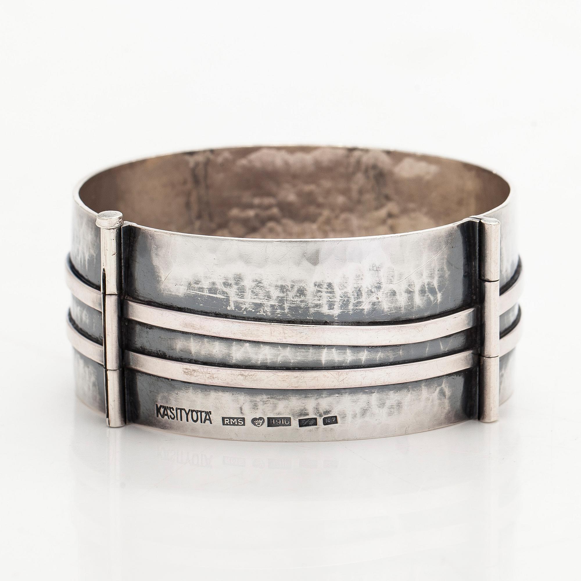 Reijo Sirkeoja, rannekoru, hopeaa, Tampere 1963.