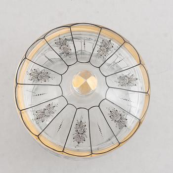 Adolf Beckert, tillskriven, bonbonjär, glas, Steinschönau, 1910-20-tal.