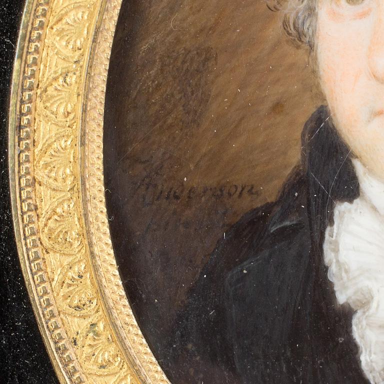 ANDERS GUSTAF ANDERSSON, portrait miniature, signed.