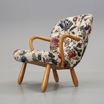 FÅTÖLJ, "Clam Chair" / "Muslinge", Philip Arctander, tillskriven, 1900-talets mitt.