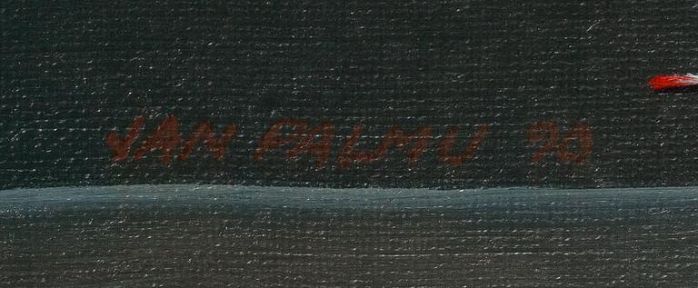 Jan Palmu, oil on canvas, signed and dated -90.