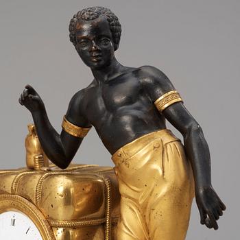 An Empire early 19th century mantel clock by Gustaf Undén, master 1800.
