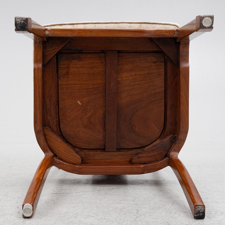 Karmstolar, ett par, samt stolar, 5 st, Kina, 1900-talets slut.