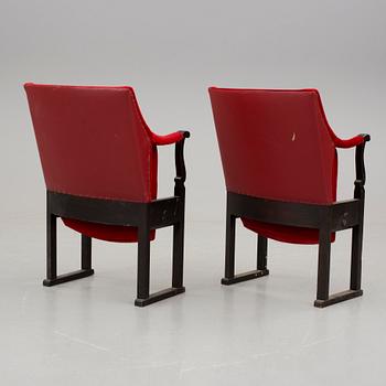 FÅTÖLJER, ett par, "Konsert", Carl Malmsten, NK, Nyköpings verkstäder, ca 1926.