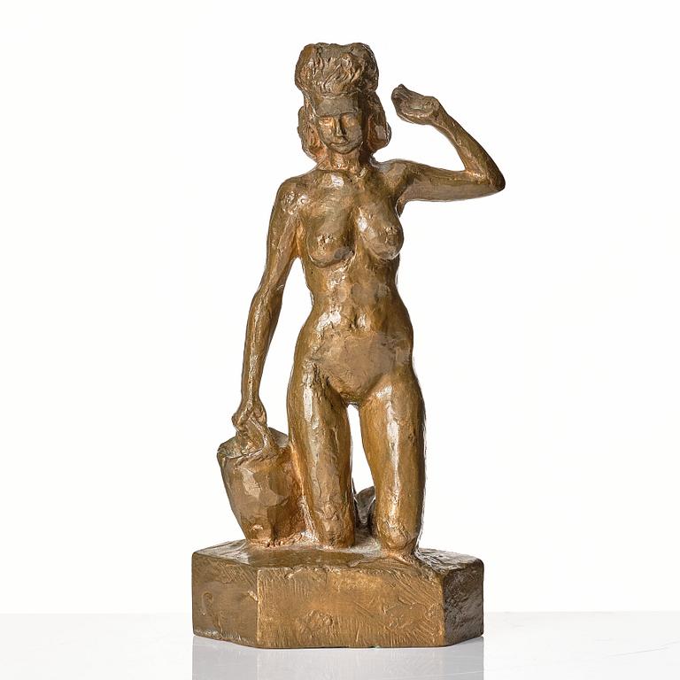 Nils Möllerberg, "Vattenhämterska (skuld)" (Girl fetching water).