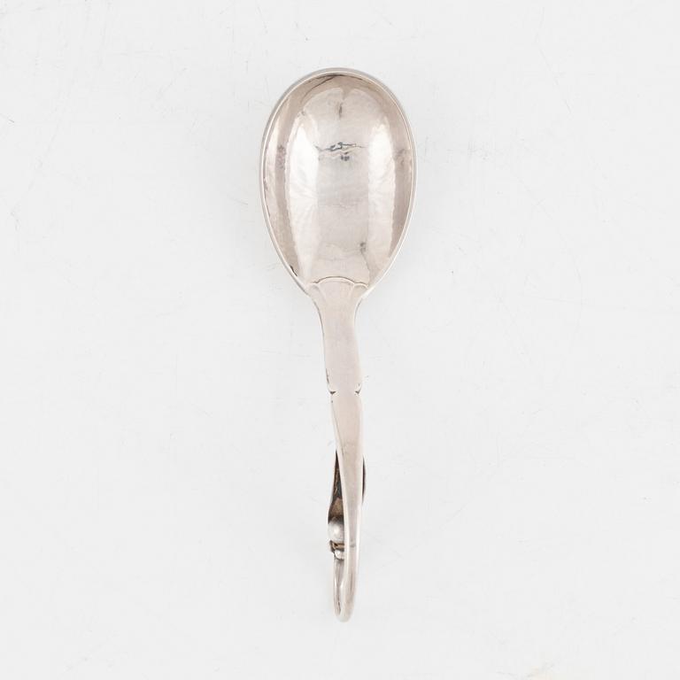 Georg Jensen, a , sterling silver serving spoon, Denmark 1933-44.