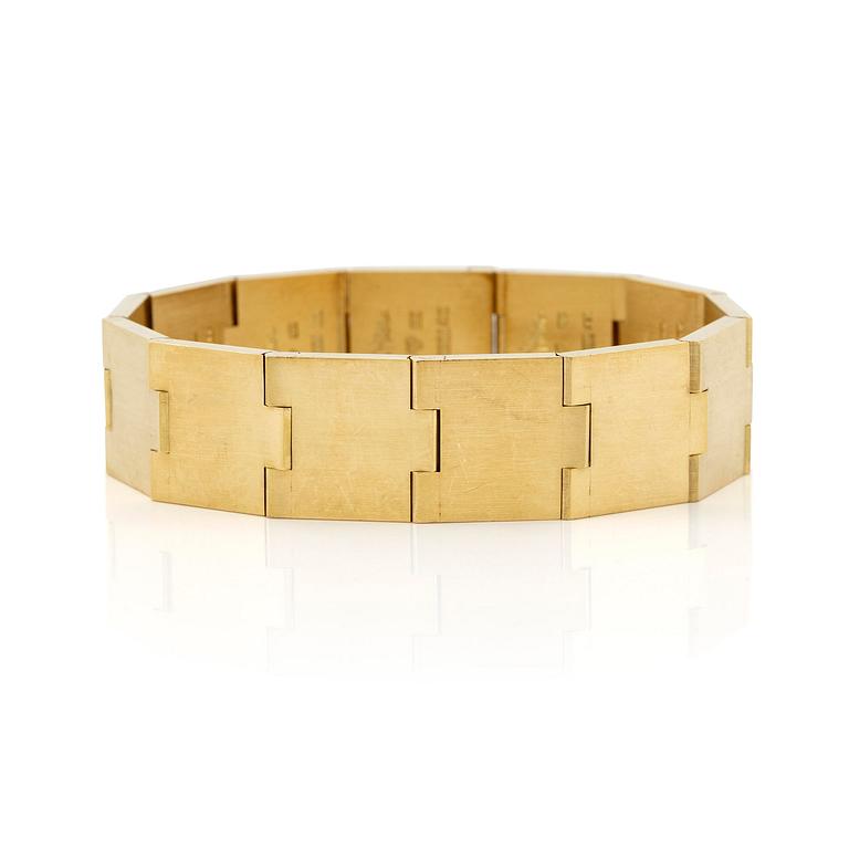 Wiwen Nilsson, a bracelet, 18K gold, Lund 1966.