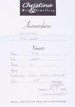 RING, 14K guld, diamanter tot ca 0,10 ct, små smaragder, safirer och rubiner. Totalvikt 5,3 g.