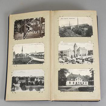 VYKORTSALBUM, tidigt 1900-tal, omkring 100 bilder.