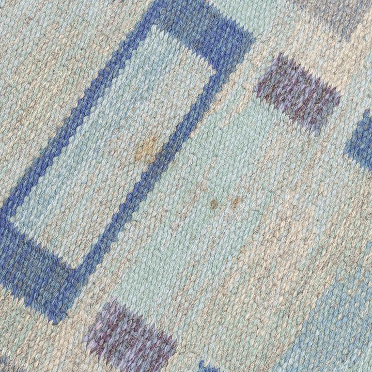 Judith Johansson, a carpet, 'Höllviken' flat weave. 264 x 186 cm, signed JJ.