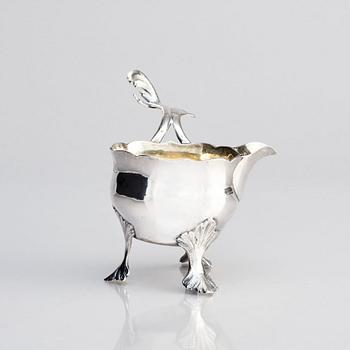 A Swedish Rococo silver Creamer, mark of Hobert Scharén, Vadstena 1777.