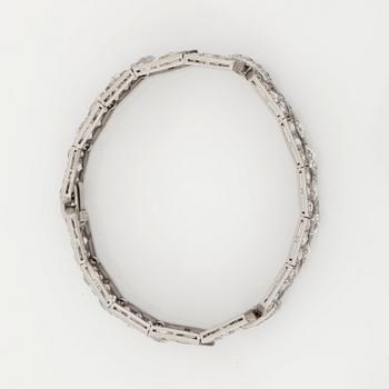 ARMBAND, Art Deco, med briljantslipade diamanter 14.00 cts. Cirka 1920.