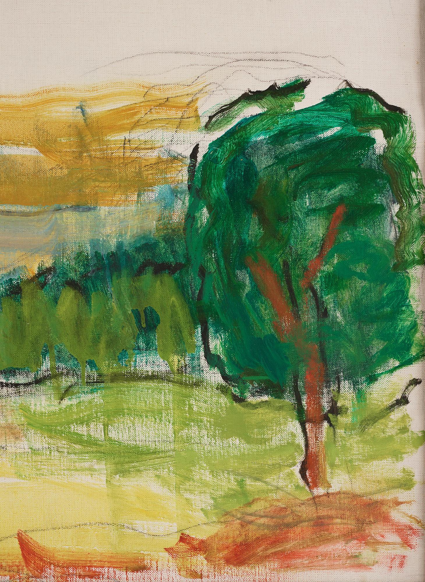 Carl Kylberg, Landscape with Red House.