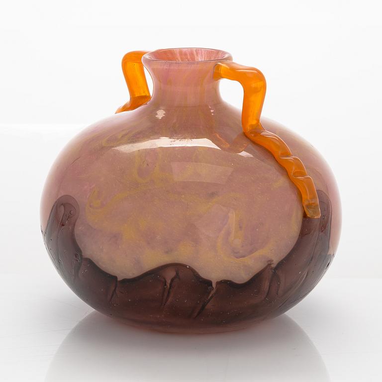Charles Schneider, A 1920s/30s signed glass vase, France.