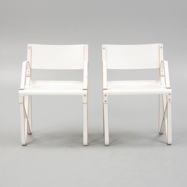 Lars Liljekvist,a pair of armchairs, 21st century.