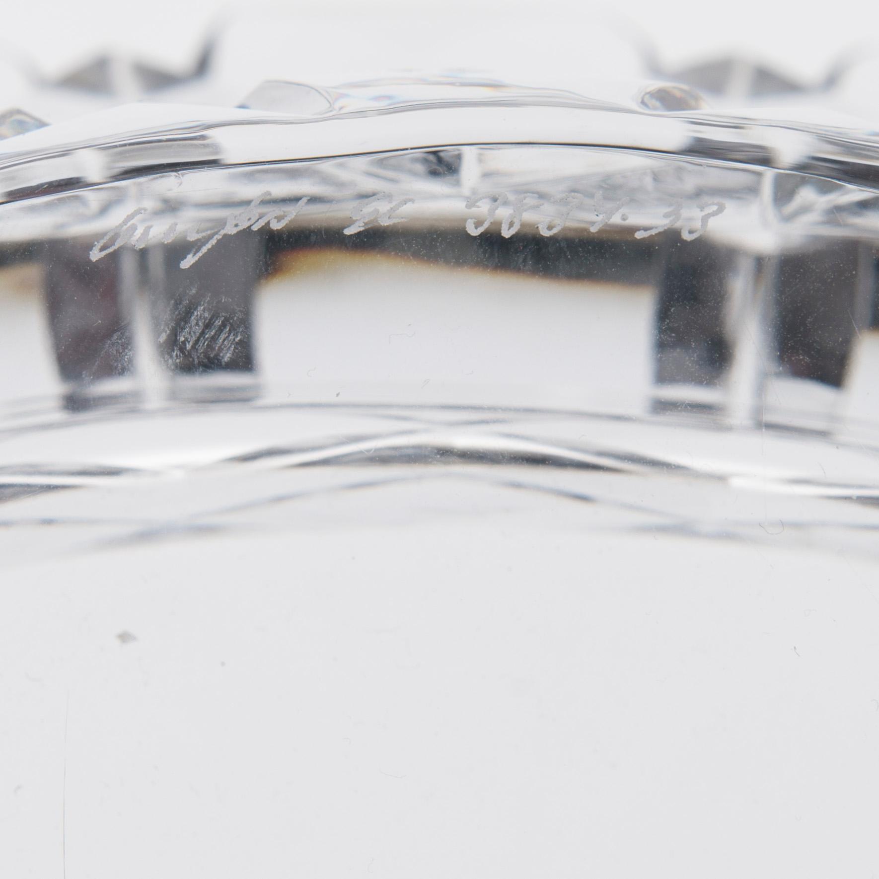 GUNNAR CYRÉN, KRISTALLSKÅL. Sofiero. Sign Orrefors Gc 3834-33. Formgiven 1961.