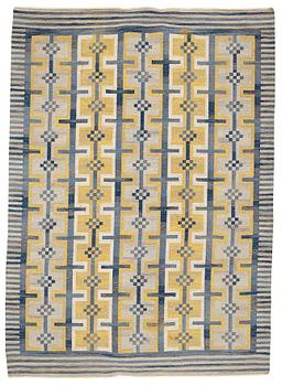 215. Judith Johansson, A carpet, "Meditation", flat weave, ca 349,5-352,5 x 247.5-253 cm, signed JJ.