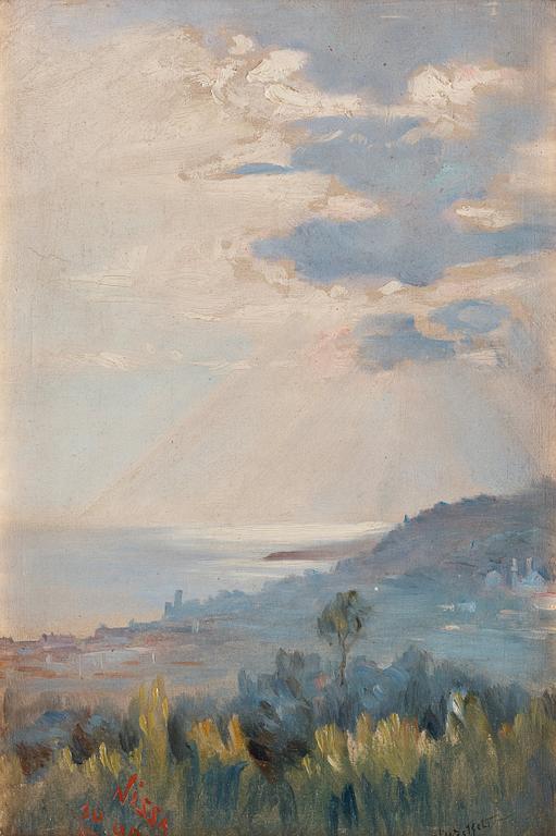 Ingeborg Westfelt-Eggertz, View over Nice on the French Riviera.