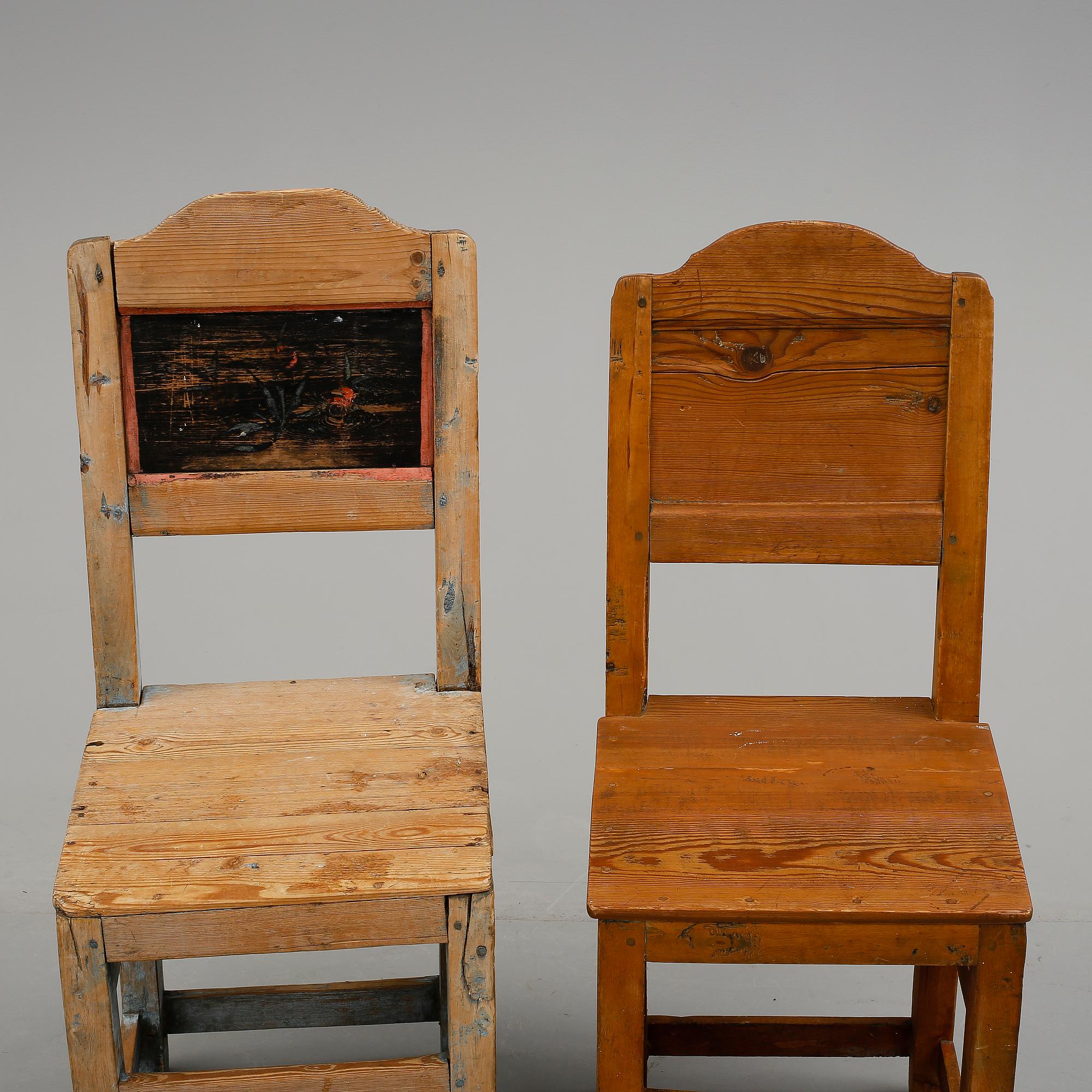 STOLAR, 2 st, allmoge, 17/1800-tal.