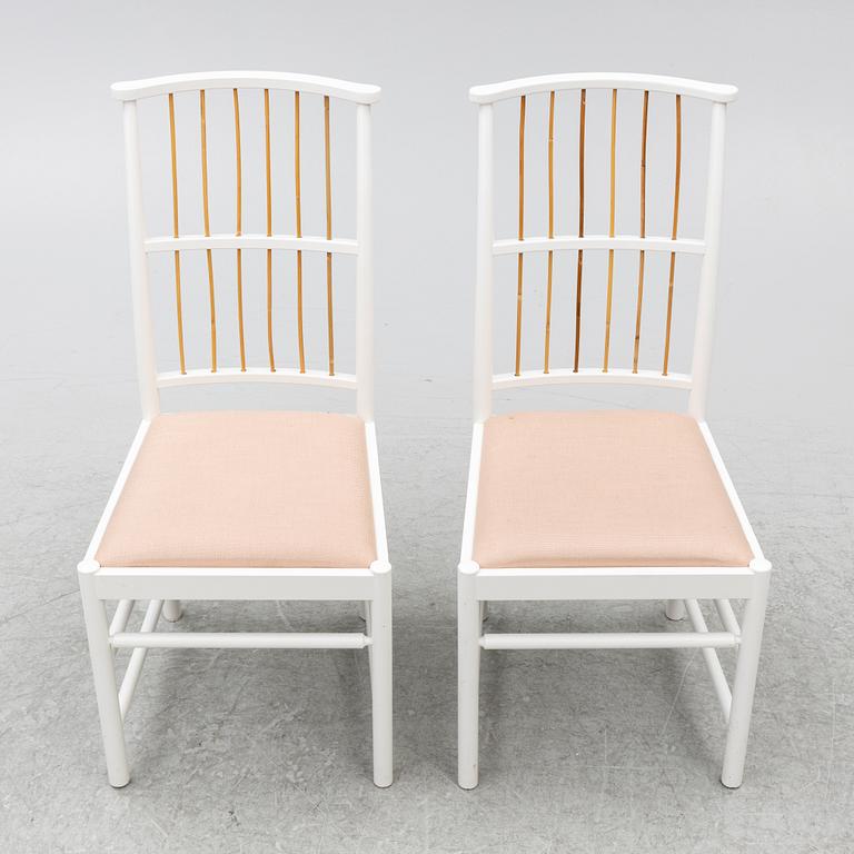 Josef Frank, Chairs, 4 pcs, model B 2025, Svenskt Tenn, after 1985.