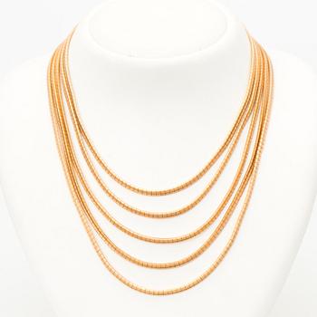 A NECKLACE, 14K gold. Italy, Finnish import marks 1965.