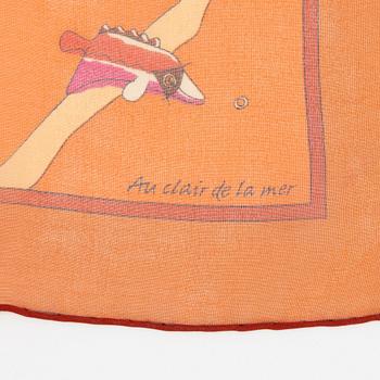 Hermès, scarf, 'Au clair de la mer".