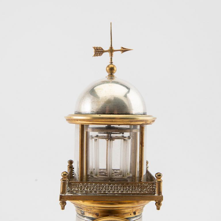 A gilt and patinated bronze automata mantel clock by André Romain Guilmet (watchmaker in Paris 1854-87).