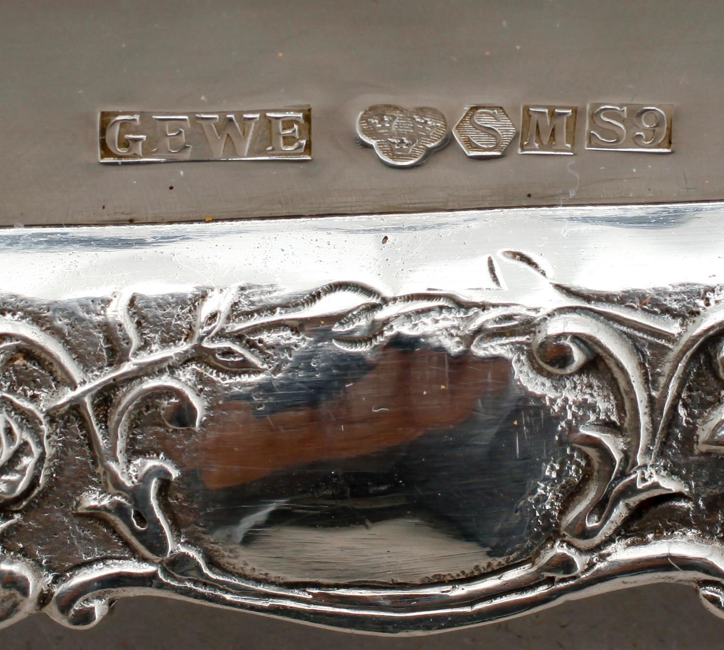 BRICKA, silver, Gewe, Malmö 1968. Vikt ca 440 g.