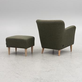 Armchair with footstool, "Nova", Swedese, 2020s.