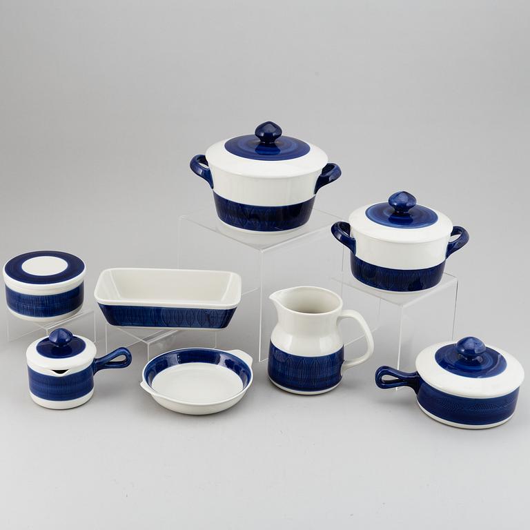 A Hertha Bengtsson 'Koka Blå' part dinner service, Rörstrand, designed 1956 (51 pieces).
