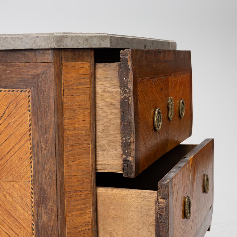 Chest of drawers, Louis XVI style, 19th century.