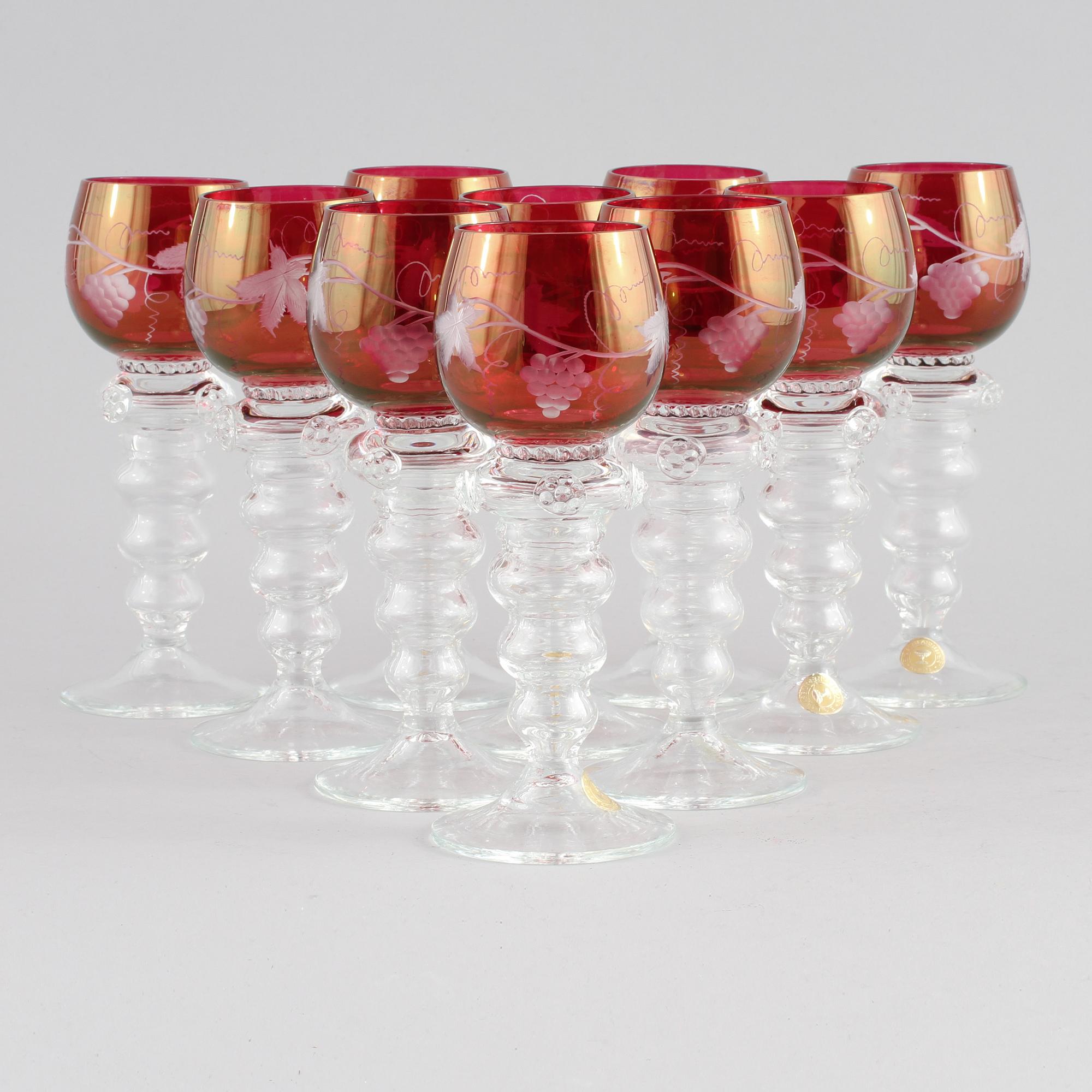 REMMARE, 10 st, glas, Kosta, 1900-tal.