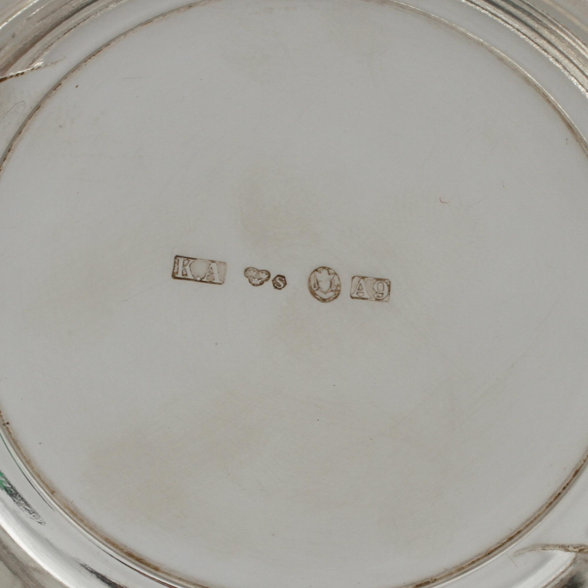 BÄGARE, 2 st, silver, Uppsala och Stockholm, 1951, vikt 357 g.