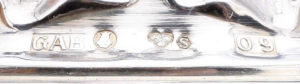 LJUSSTAKAR, ett par, silver, GAB, Stockholm 1964.