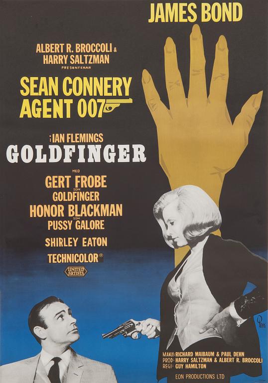 James Bond "Goldfinger" Movie Poster.