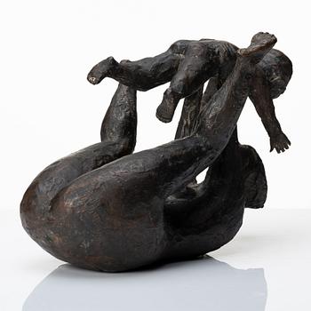 Erik Höglund, skulptur, mor med barn, Sverige 1956, signerad och daterad.