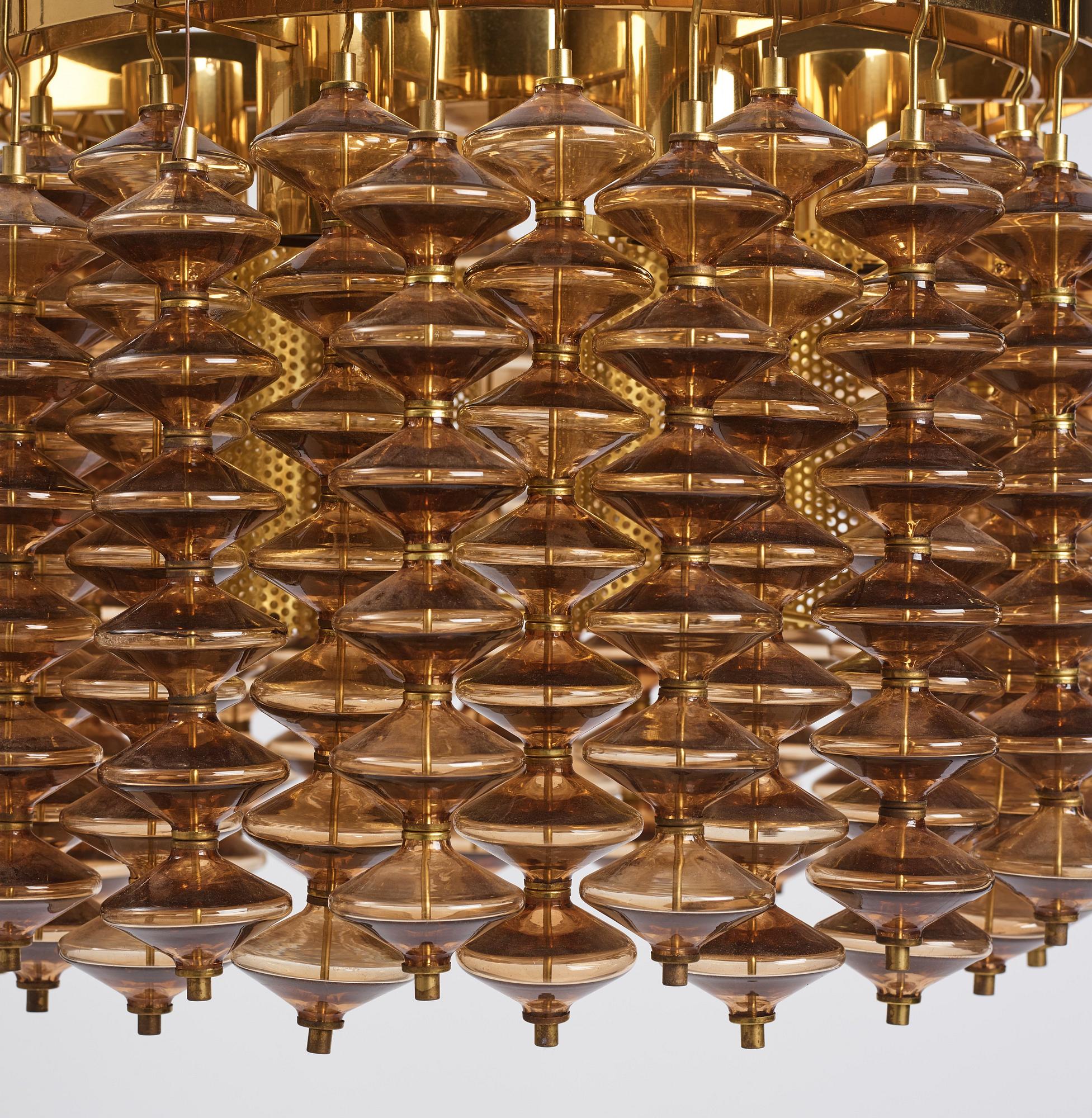 Hans-Agne Jakobsson, an "Estrella" ceiling lamp, model T580/H, Markaryd, Sweden 1960-70s.