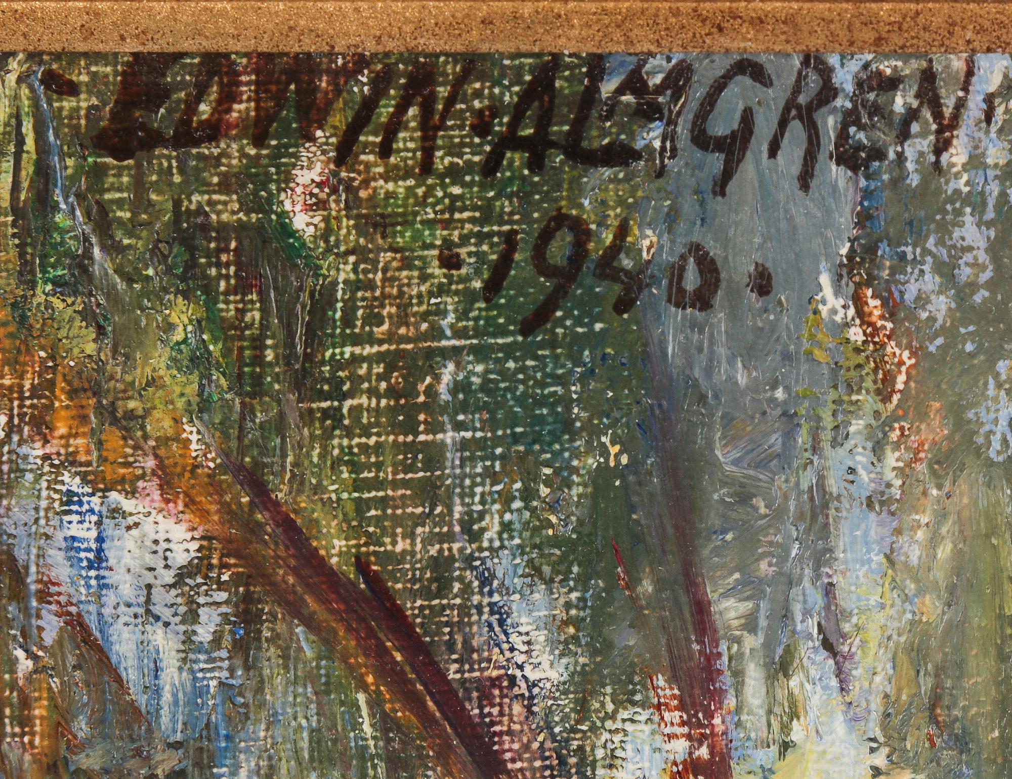 EDWIN ALMGREN, olja på pannå, signerad och daterad 1940.