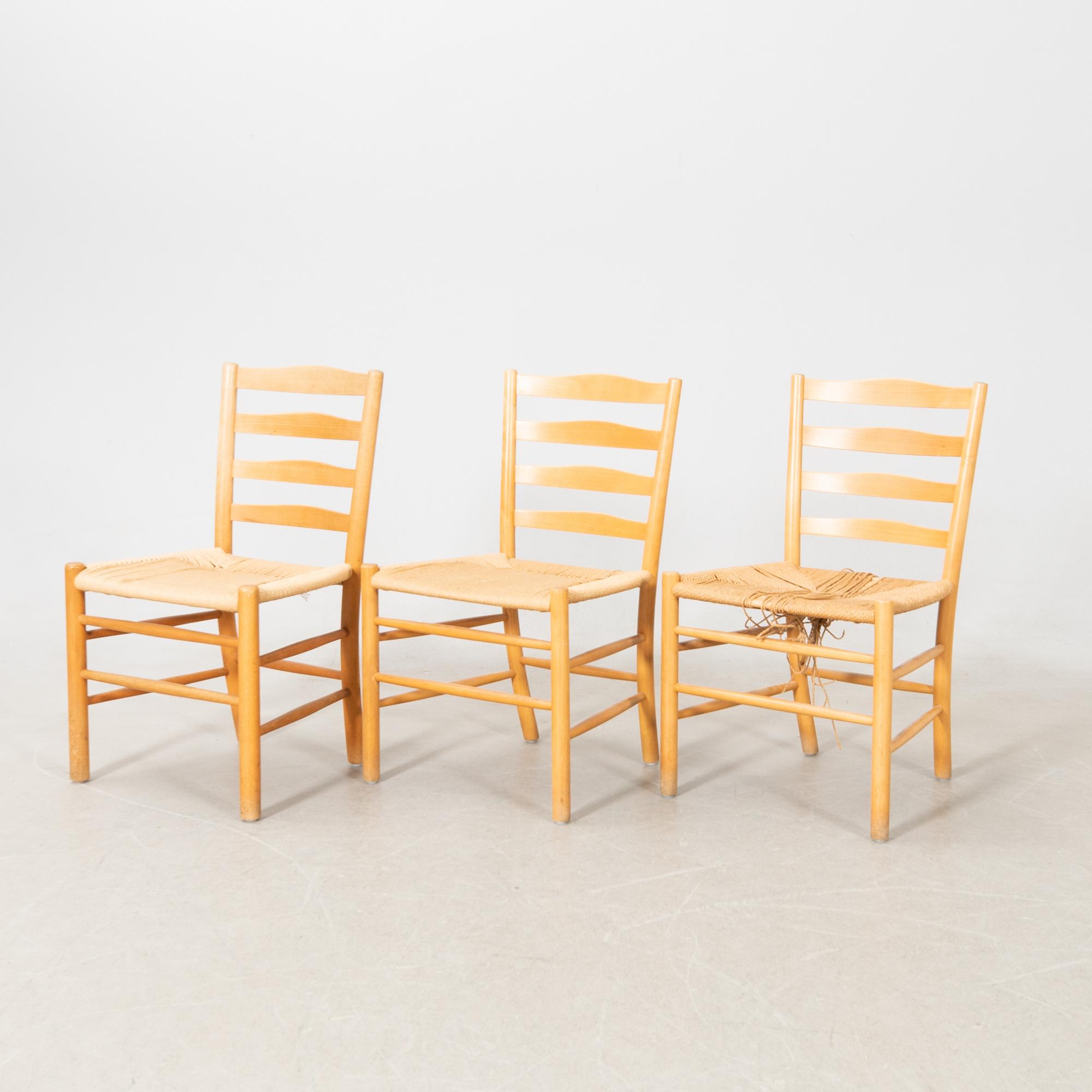 Kaare Klint, chairs, 6 +1 pcs, "The Church Chair", Denmark, second half of the 20th century.