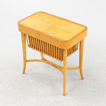 A Swedish Modern birch sewing table, Svenska Möbelfabrikerna, Bodafors, 1940's.