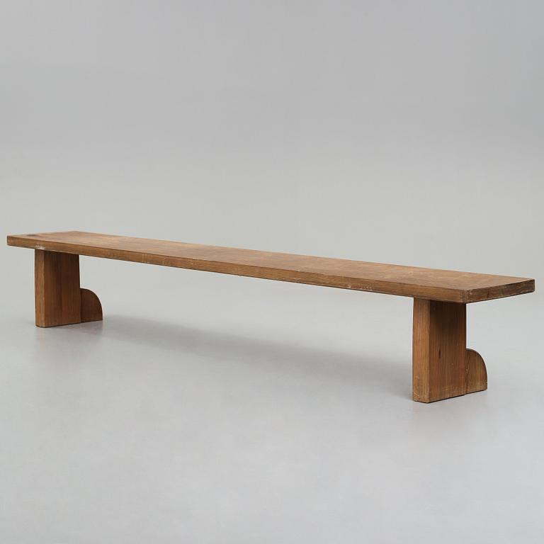 Axel Einar Hjorth, a stained pine "Sandhamn" bench, Nordiska Kompaniet, 1931.